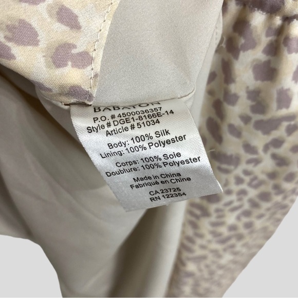 Babaton Dresses Aritzia Babaton Light Purple Cream Animal Print